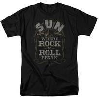 Sun Records - Where Rock Began -  Unisex Short Sleeve Children's T-shirt - Black 160