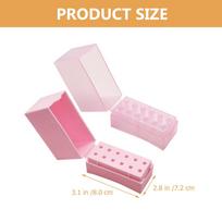 2Pcs Nail Drill Bit Organizer Storage Case Portable Nail Grinding Head Holder for Manicure Supply Manicure Polisher Storage Box
