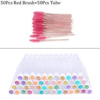 50Pcs Eyelash Brush Mascara Tube Crystal Eyebrow Brushes Disposable Comb Dust-proof Lash Extension Supplies Cosmetic Makeup Tool