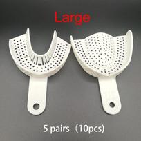10Pcs Dental Impression Trays Perforated Bite Tray Teeth Holder Oral Care Dentist Lab Materials