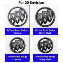 2pcs Car Rear Trunk Boot Front Head Grille Badge ABS 3D Logo For Buick Excelle GT Envision LaCrosse Regal Verano GL6 Accessories glossy black-2pcs
