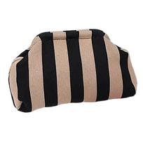 Women Handbag Colorblock Knitted Large Capacity Large Mouth Cosmetic Cellphone Keys Stoarge Pouch Summer Beach Clutch Lady Purse