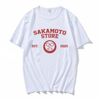 Sakamoto Store EST 2025 Tshirts Cartoon Manga Sakamoto Days Printing T-Shirt Short Sleeve unisex Tee-Shirt Unisex Streetwear S įvairiaspalvis