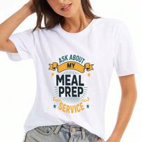 Meal Prep Mode Wounisex's Cotton T Shirt, Premium Cotton Print, Durable And Casual Fashion, Great For Meal Planning Enthusiasts, Stylish And Comfortab S įvairiaspalvis