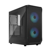 Fractal Design Focus 2 RGB Black TG Clear Tint ATX PC Case with Airflow Focus and Tempered Glass Panel (ARGB Model) FD-C-FOC2A-03 CS8054