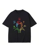 Math Journey Sheerios T-Shirt Casual Short Sleeve Wounisex's T-Shirt Vintage Hip Hop T-Shirt Streetwear Wounisex Clothing Aesthetic S