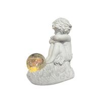 Resin Fairy Angel Statue Solar Light Garden Ornament Outdoor Decorative Sculpture for Yard Patio Lawn Landscape Accent one size balta