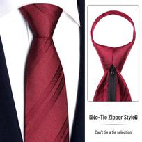 GLO-STORY Men's Pre-Tied Zipper Tie Gift Box