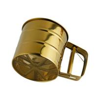 Unique Golden Color Flour Sifter Anti-scratch Stainless Steel Sieve Cup auksinė