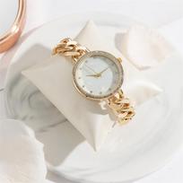 Gold Color Business Quartz Watch for Women Fashion Analog Wristwatches auksas