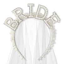 Bride to be Pearl crown Headband Bach Bachelorette hen Party Bridal Shower wedding engagement rehearsal dinner Decoration Gift