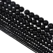1 gija 4/6/8/10mm natūralaus juodo onikso agato karolių brangakmenio apvalių laisvų karolių papuošalų gamybai 6mm 38cm1str