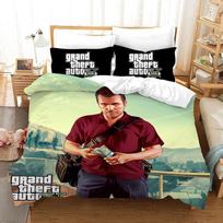 Žaidimas GTA V Patalynės komplektas Animaciniai antklodžių užvalkalai Pagalvės užvalkalas Grand Theft Auto 5 Antklodė Patalynės komplektai Patalynė(Nėra lapo) 140x210cm 2pcs