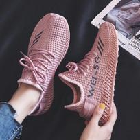 2025 women's shoes spring and autumn versatile breathable casual shoes Korean version sports shoes women's trend mesh soft sole fly weaving sports 36
