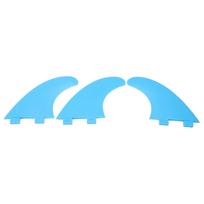 3Pcs Surfboard Fins Nylon Plastic Blue Thruster Fin Surfing Board Accessories For Long Board