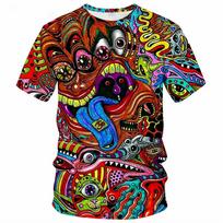 Summer Colorful Trippy Print T-Shirts O-Neck Short Sleeve Oversized Harajuku Men's and Women's Unisex T-shirts 6XL