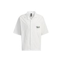 Adidas X Seebin Co-branded SS23 Solid Color Logo Print Single-Breasted Short Sleeve Shirt Unisex Tops Pink White IA8100 XXL