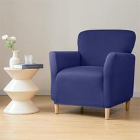 Solid Color Tub Chair Cover For Living Room Spandex Club Armchair Slipcovers Elastic Single Sofa Covers Home Bar Counter El