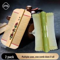Baoshi Natural Wood Meridian & Fine-Tooth Combs