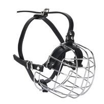 Dog Cage Mouth Cover Breathable Sturdy Structure Dog Muzzle Prevent Biting Chewing Snug Fit with PU Leather Straps for Grooming juoda