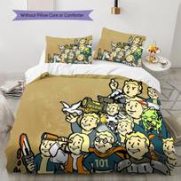 Fallout Pattern Bedding,Quilt Set Quilt Cover Pillowcase Home Birthday Gift (1 * duvet cover + 2 * pillowcase, without core) 135x200cm