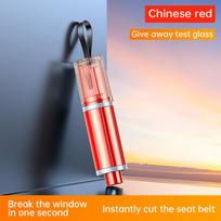 Car Safety Hammer with Rescue Whistle,Car Escape Tool,2in1 Window Breaker Seatbelt Cutter,Compact Emergency Escape Tool for Car raudona