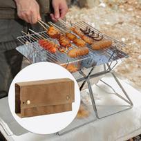 Foldable Seasoning Jar Holder Canvas Spice Bottle Storage Bag Durable Spice Bottle Bag  BBQ chaki