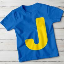 J raidė J Abėcėlė Unisex Vaikų Marškinėliai Initialinis Monogramos Marškinėlis 100