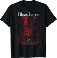 Bloodborne Red City Background with Logo Video Game T-Shirt M
