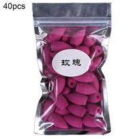40 vnt. Oro valymo kūgių kvapo budizmo dūmai atgalinio srauto smilkalų aromato prieskoniai Rose Flavor