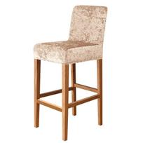 Crushed Velvet Bar Stool Chair Cover Spandex Fabric Stretch Short Back Chair Covers For Dining Room Area Cafe Home Compact Size Seat Slipcover 1 piece