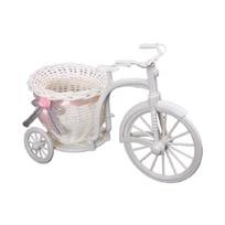 Romantic Bicycle Decoration Nostalgic Rattan Tricycle Garden Photo Prop Ornament 1