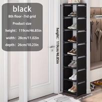 1pc 8-Tier Space-Saving Metal Shoe Rack - Dustproof, Ideal for Entryway, Bedroom, and Dorm Storage, Only for Cooking