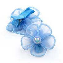 Pet dog dog clothes TUTU skirt gauze skirt spring summer princess sea salt puff skirt pcs gauze mesh flower blue s - bust 35cm, length 25cm (approx.) 2-3kg