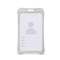 Tag Office School Vertical Aluminum Alloy Work Card Holders ID Business Case Name Card (silver,030)