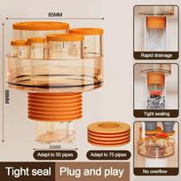 Anti odor Sink Drain Pipe Adapter Sealing Ring 5 in 1 Kitchen Basin Sewer Branch Multifunctional Dishwasher Water Pipe Connector balta