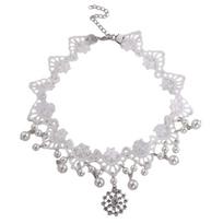 New Women's Fashion Jewelry Multilayer Chain Steampunk Style Collar Gothic Beads Choker White Necklace sidabras