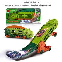 Catapult Orbital Sliding Car Transformable Dinosaur Toy Car Puzzle Storage Sliding Alloy Car For Kids Adults Children's Birthday Gift Holiday