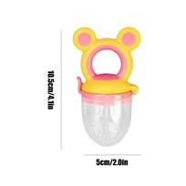 Baby Fruit Feeder Baby Food Pacifier Feeder Food Grade Silicone Teething Relief Toy for 4 Months Toddler Boys Girls rožinė