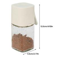 Glass Salt Shaker Quantitative Salt Dispenser Glass Jar Barbecue Frying Seasoning Precise Dispensing Bottle Home Condiment