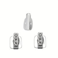 3Pcs New Hollow Hip Hop Tooth Grillz Shiny Zircon Rhinestone Teeth Caps Tooth Jewelry Cosplay Party