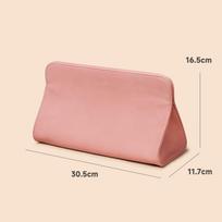 PU Leather Hair Dryer Storage Bag Convenient Travel Pouch Flat Iron and Curling Wand Case rožinė