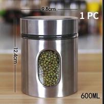 Stainless Steel Spice Shaker Seasoning Cans Rotate Camping Barbecue Jars Spice Storage Box Salt Sugar Pepper Storage Bottle