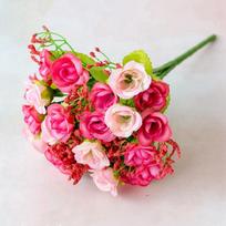 21 Heads Real Happy Diamond Rose 5 Colors Mini Valentine's Day Natural Flowers Photography Photo Gift Crystal Grass Bouquet