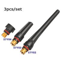 3pcs TIG Welding 57Y03/57Y04/57Y05 Back Cap Set for TIG Welding Torch WP17/18/26 TIG Consumables Welding Soldering Supplies