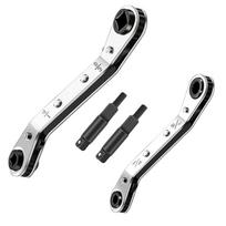Professional Air Conditioner Valve Wrench Hexagon Bit Adapter Precise Ratchet Wrench Efficient Steel Service Wrench Tool Worker