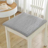 Universal Square Japanese Cotton Chair Cushion Thick with Strap Chair Mat Non Slip Wear-resistant Car Seat Pad Restaurant 17.72x17.72 in pilka