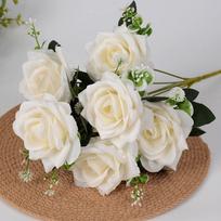New 7 Heads Real Happy Flower Mini Photography Photo Gift Valentine's Day Flowers 8 Colors Crystal Grass Bouquet Home Decorative