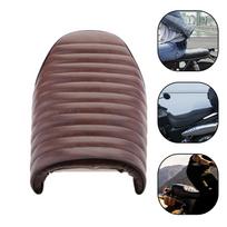 Brown Motorcycle Cushion Seat Hump Leather Vintage Universal Seat for Honda Yamaha Suzuki Kawasaki Custom Cafe Racer Accessories ruda