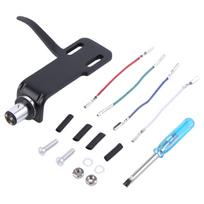 Universal Phono Headshell with 4 Lead Wires Phono Headshell Mount Replacement for Most Record Player Replacement Headstands